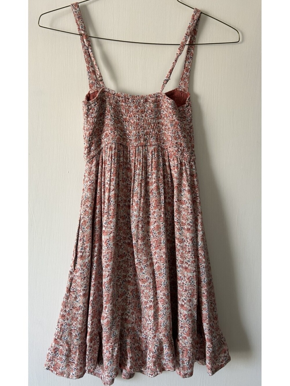 Abercrombie & Fitch Pink Floral Cottagecore Feminine Boho Mini Dress S - Picture 5 of 7
